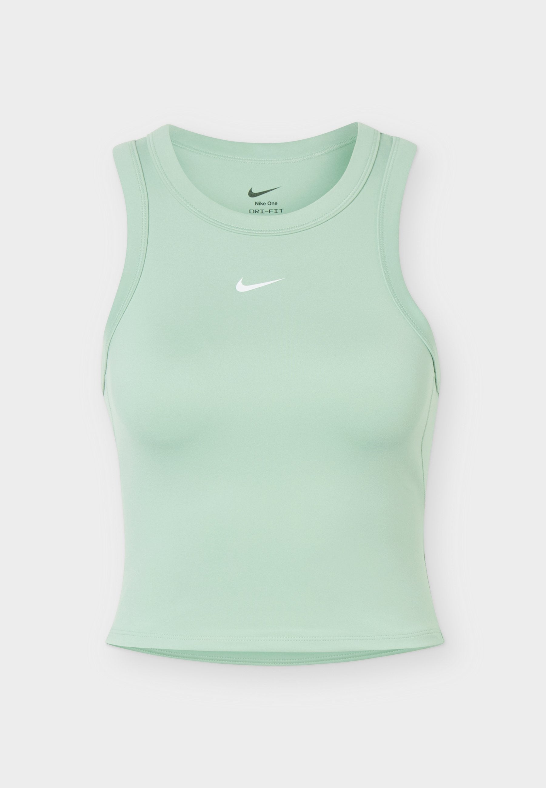 ONE FITTED CROP TANK - Top - steam/white