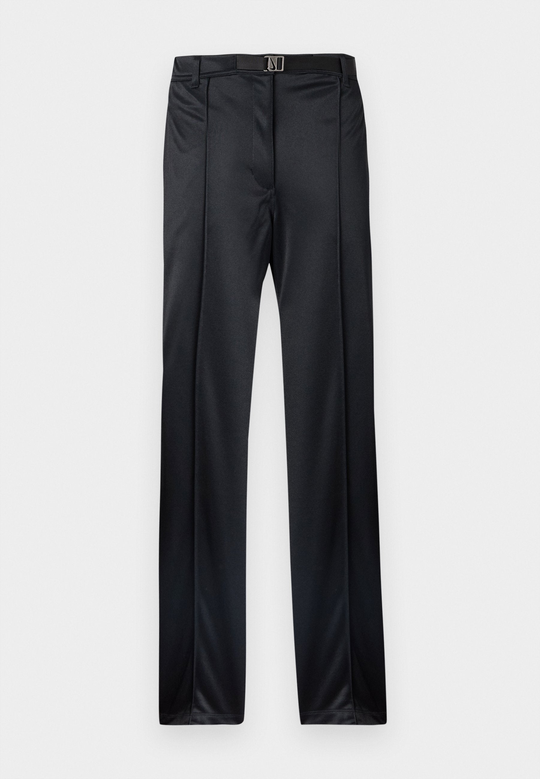 BELTED PINTUCK PANT - Trousers - black