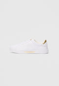 BASKETS BASSES EN CUIR À PLAQUE LOGO - Baskets - blanc