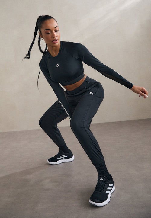 AEROREADY ESSENTIALS MINIMAL BRANDING WOVEN - Bas de survêtement - black/white