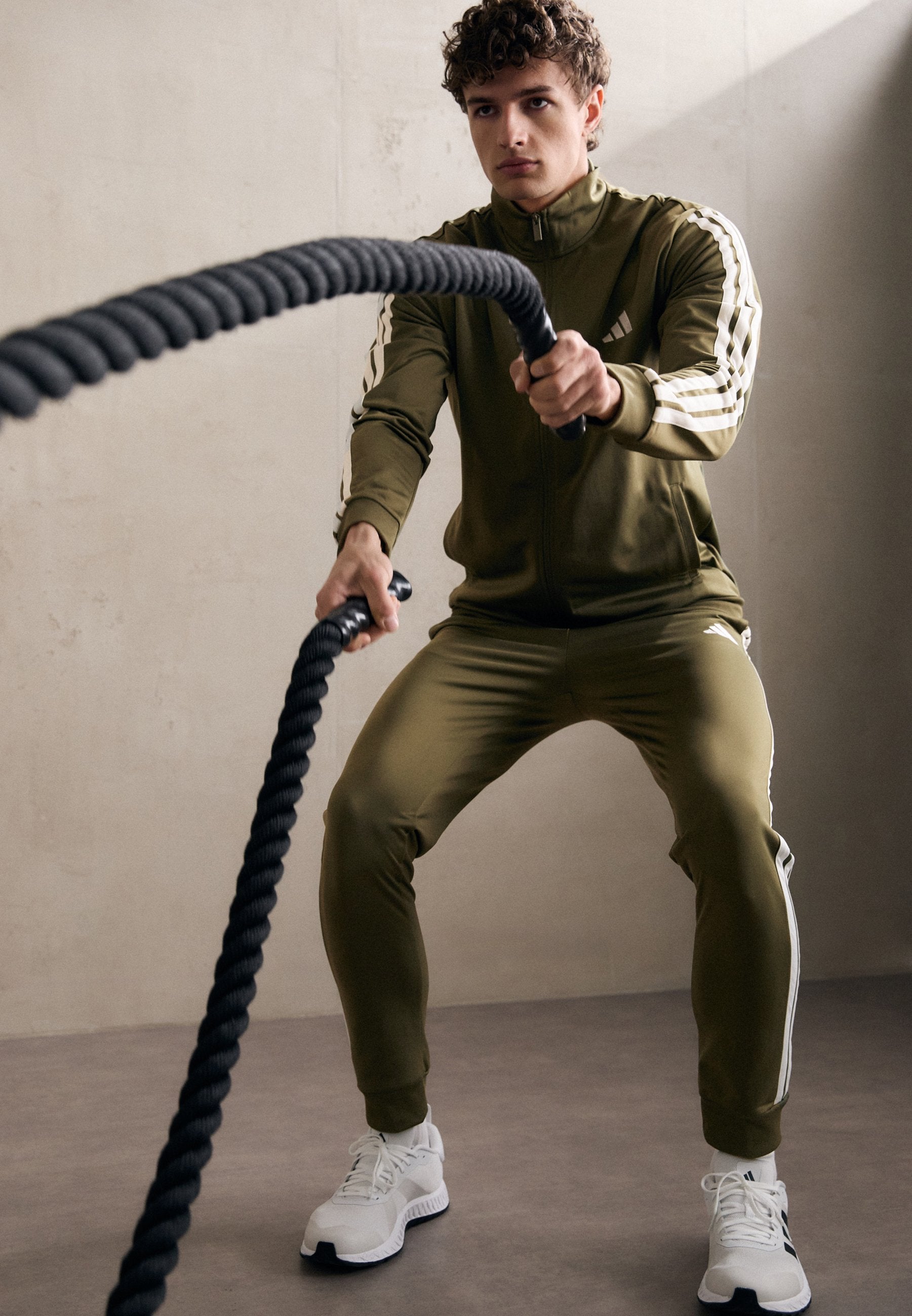 3 STRIPES - Tracksuit - olive strata/white