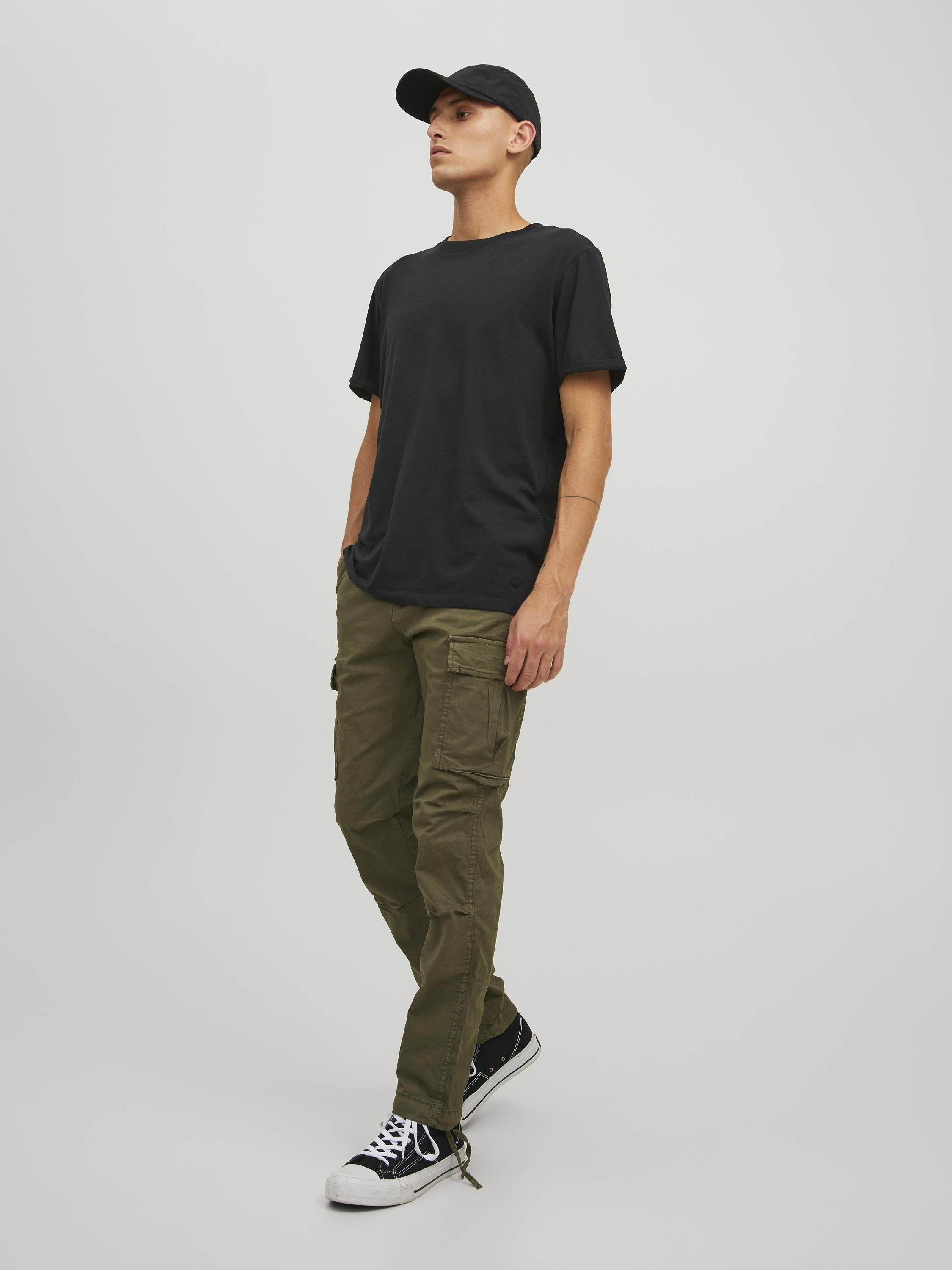 JPSTACE JJTUCKER AMA TAPERED FIT - Cargo trousers - Green