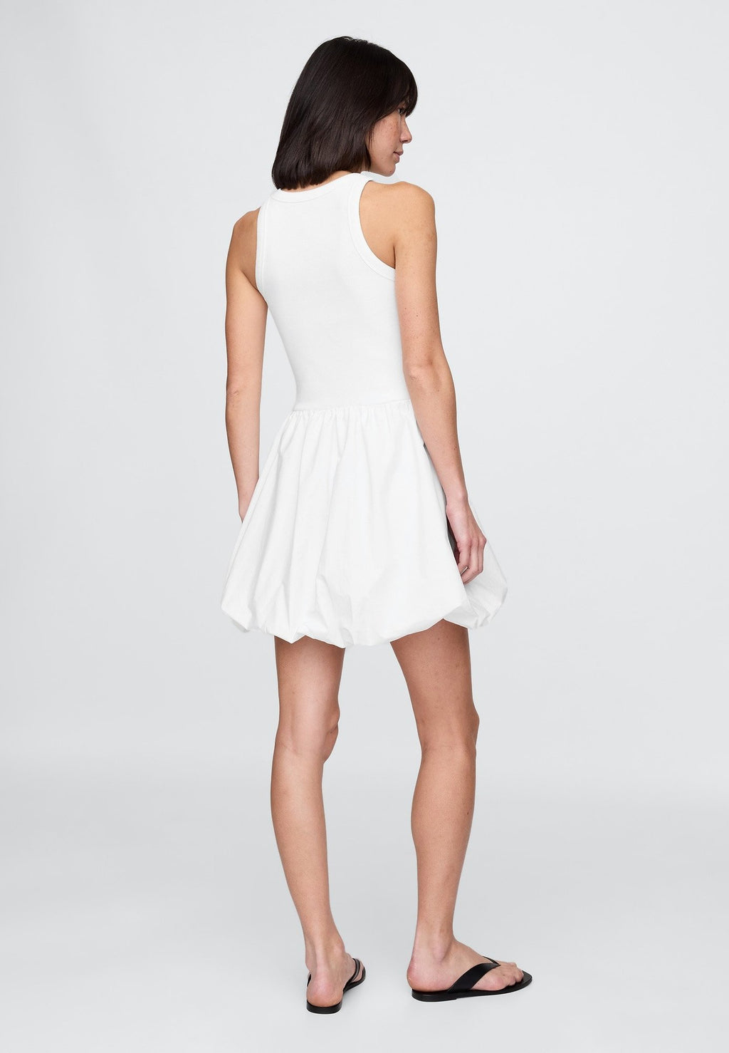 BUBBLE MIXED MEDIA - Day dress - optic white