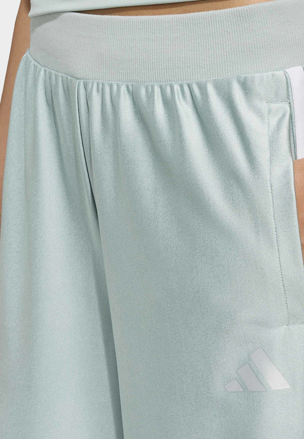 SEASONALS GLAM WIDE LEG PANTS JUNIOR UNISEX - Tracksuit bottoms - sage/silver met