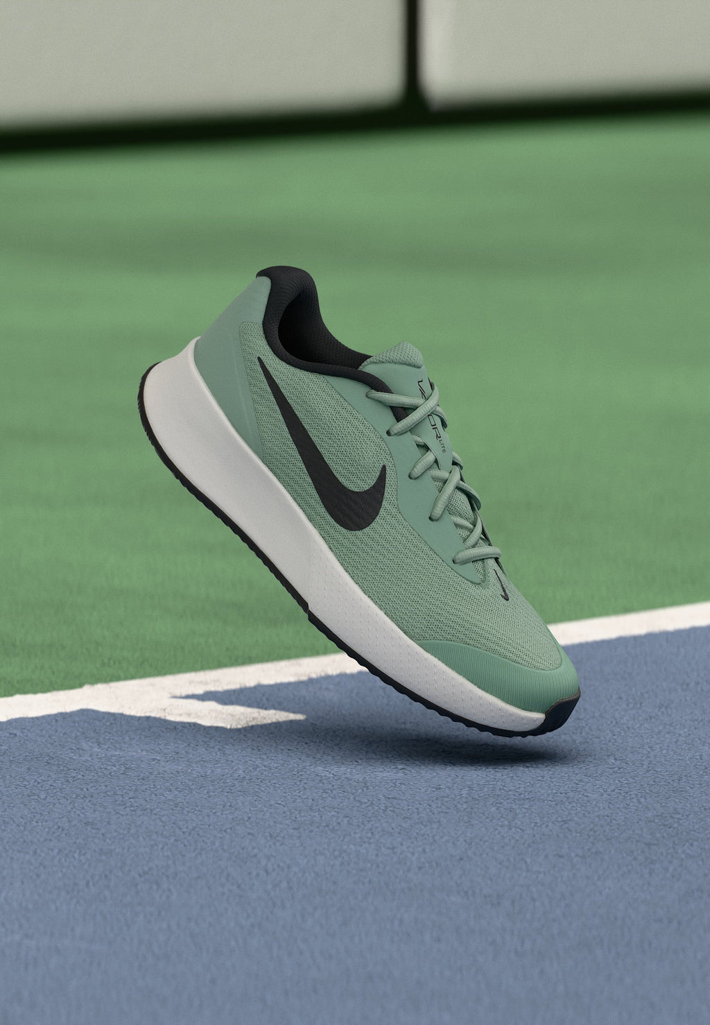 VAPOR LITE 3 - Chaussures de tennis en terre battue - steam/black/light silver-coloured/white