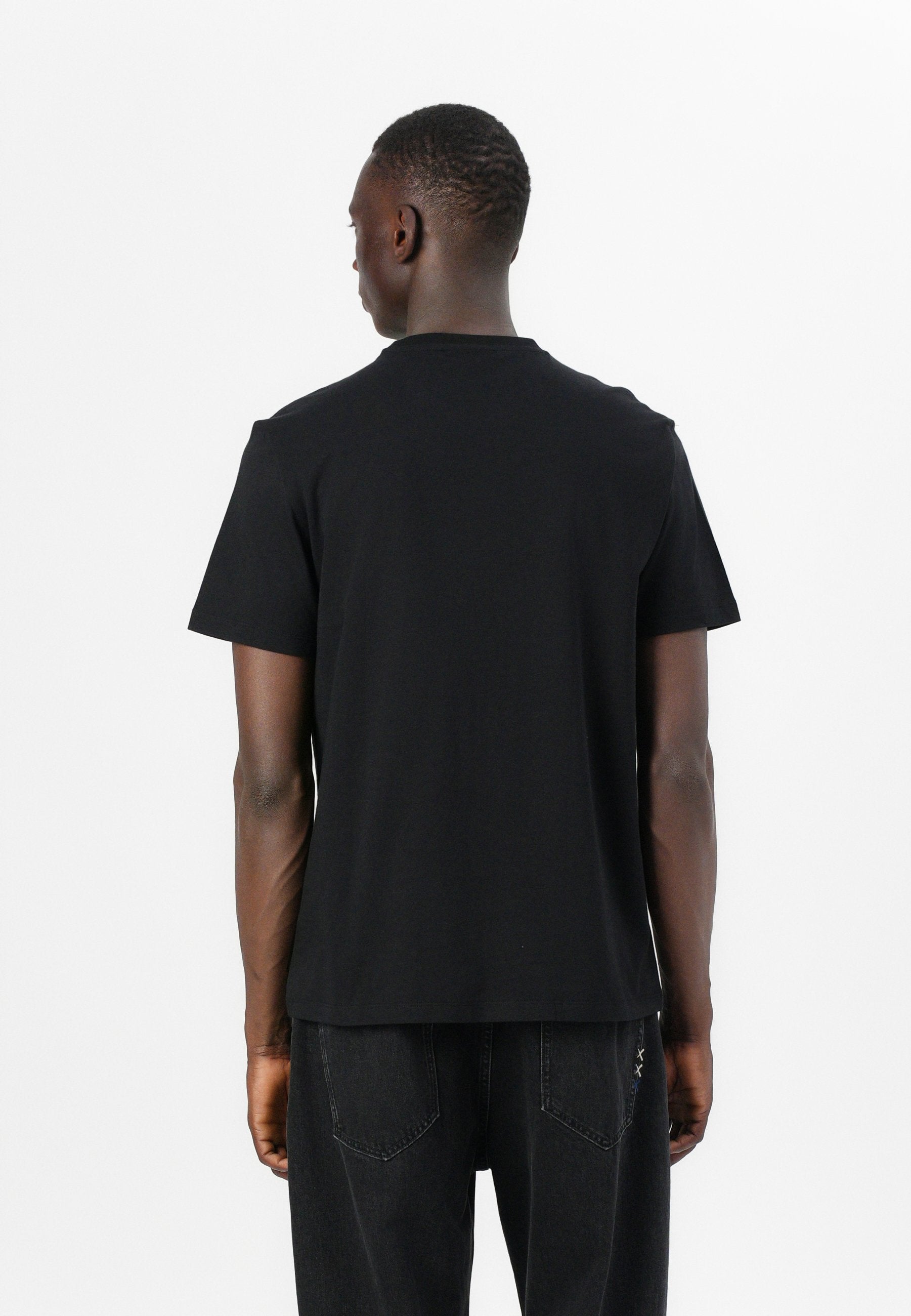 SS BADGE TEE 2PK - Basic T-shirt - black/bright white