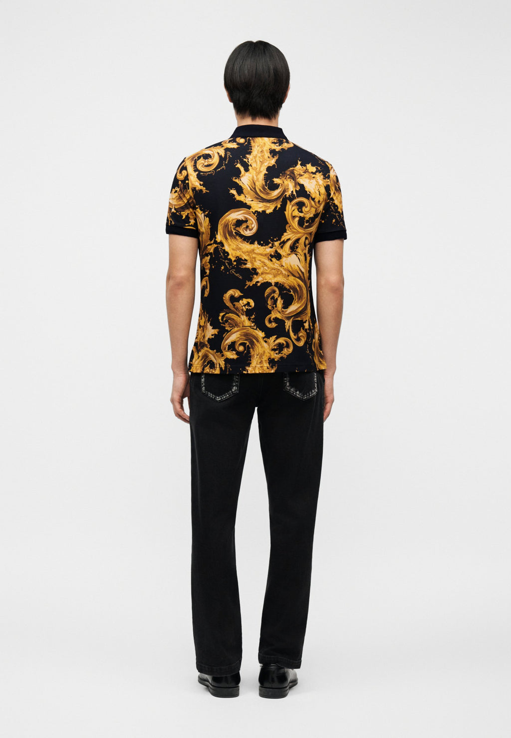 PRINT - Polo shirt - black/gold-coloured