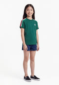 T-SHIRT 3 BANDES UNISEXE - T-shirt imprimé - team dark green/white