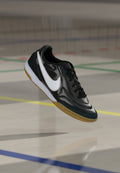 TIEMPO STREETGATO IC UNISEX - Salon futbolu ayakkabısı - siyah/beyaz