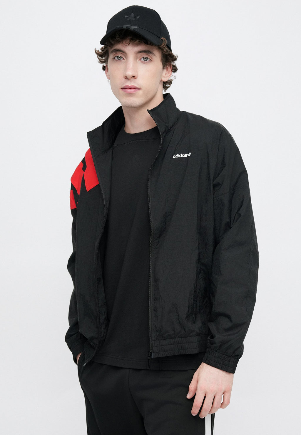 ARCH - Training jacket - black/better scarlet