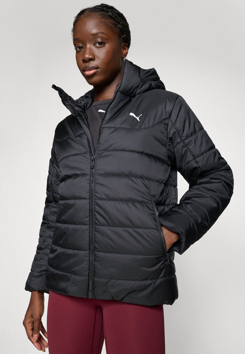 HOODED PADDED - Winter jacket - black