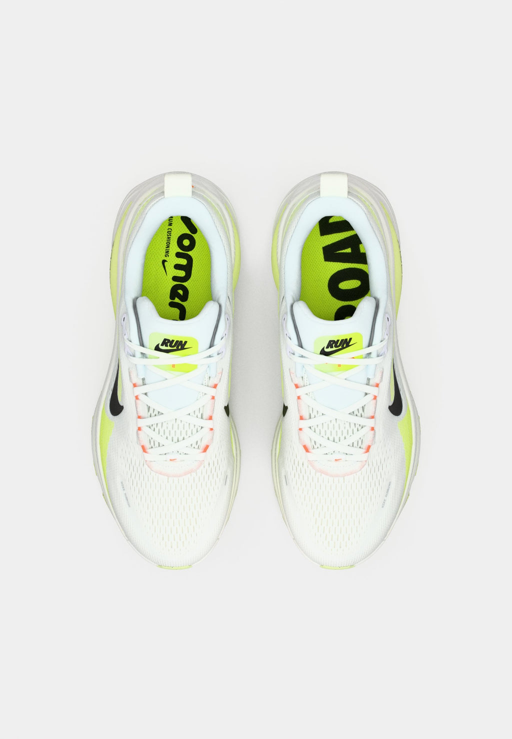 VOMERO UNISEX - Road running shoes - white/black/volt/barely volt/summit white/total orange