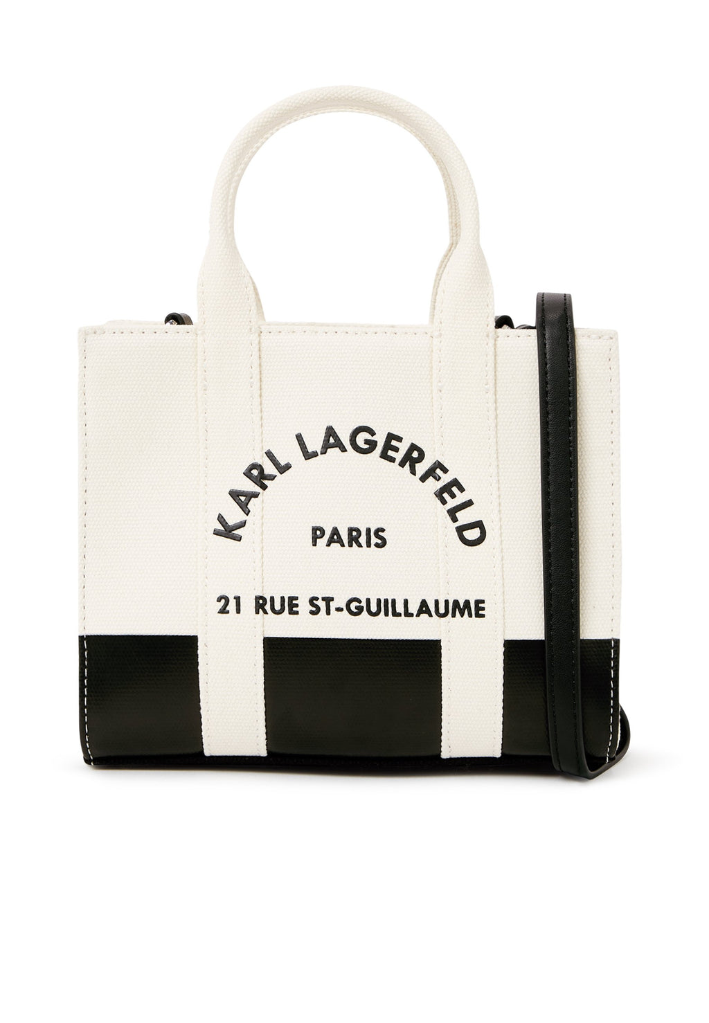 SAC CABAS CARRÉ - Sac à main - blanc/noir