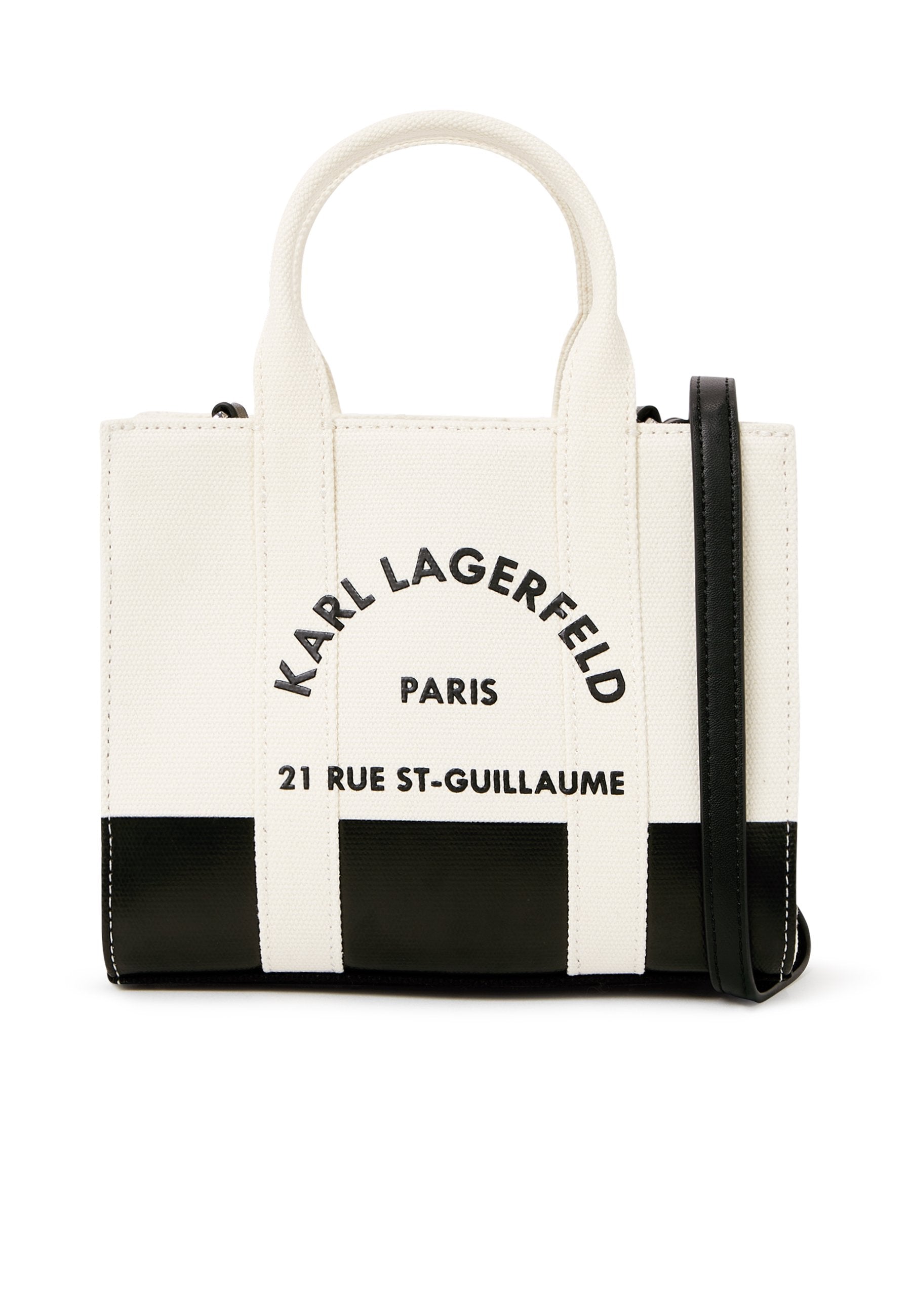 SAC CABAS CARRÉ - Sac à main - blanc/noir
