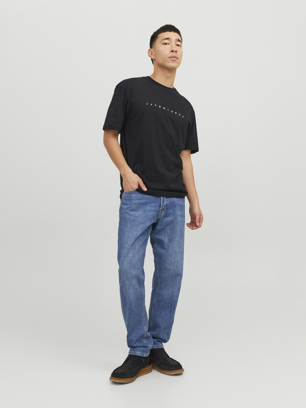 JJESTAR JJ TEE SS NOOS - Print T-shirt - black