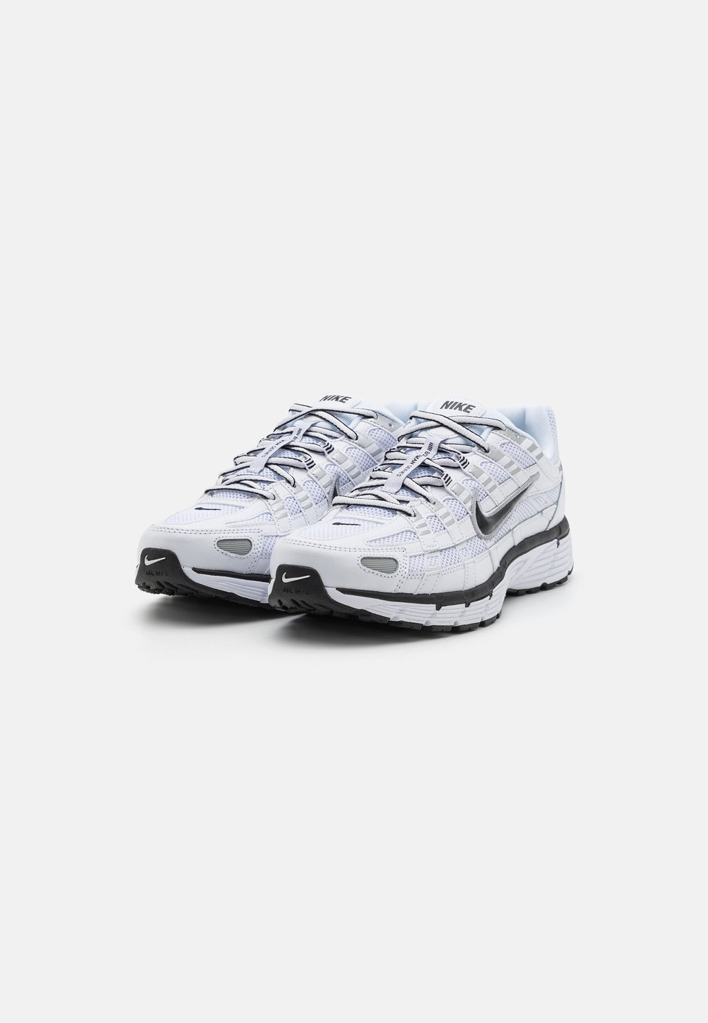 P 6000 UNISEX - Trainers - white/black/metallic silver