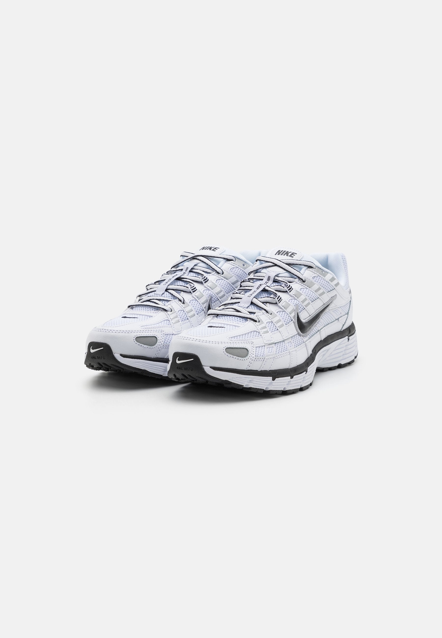 P 6000 UNISEX - Trainers - white/black/metallic silver