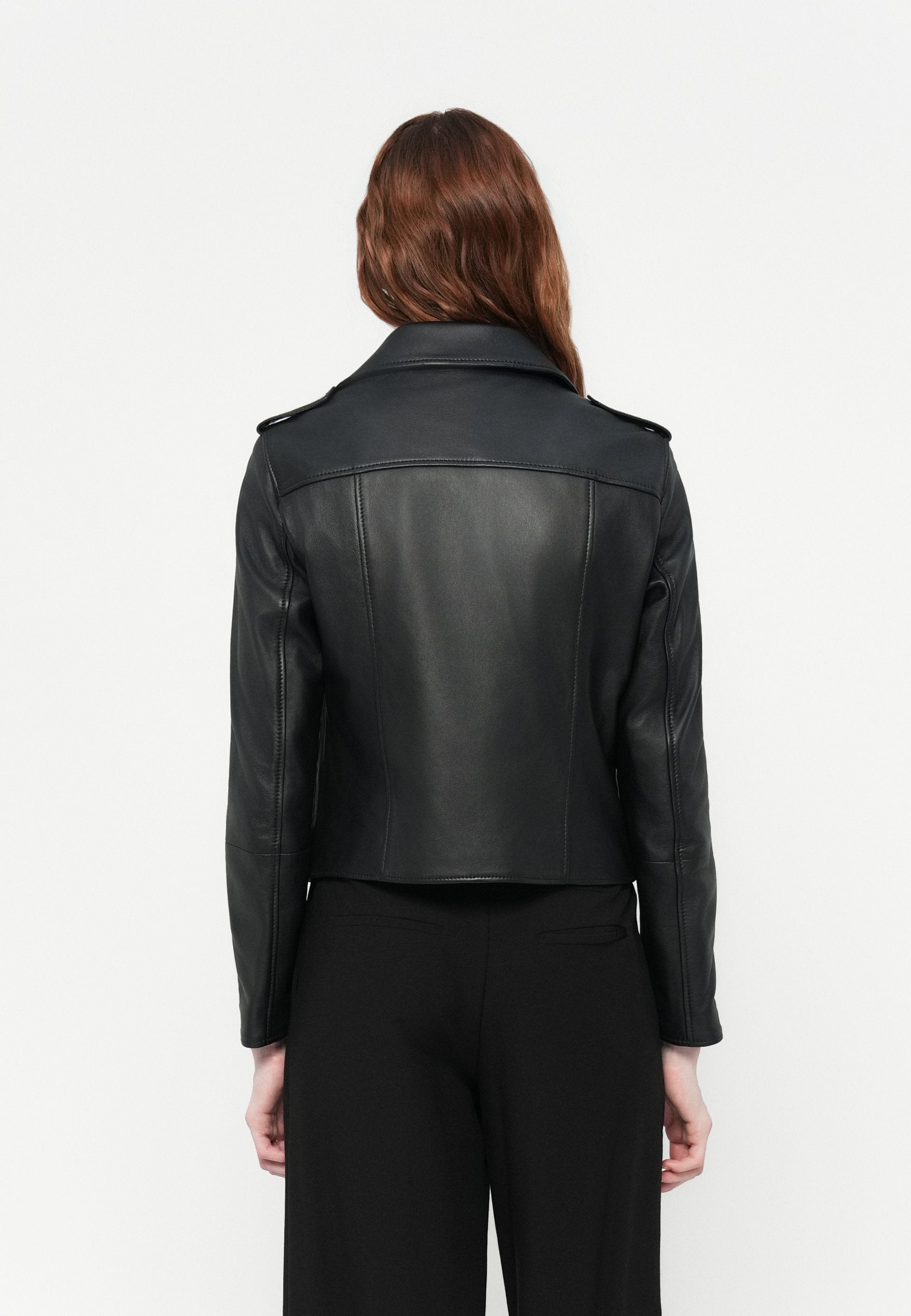 LUJANA - Leather jacket - black