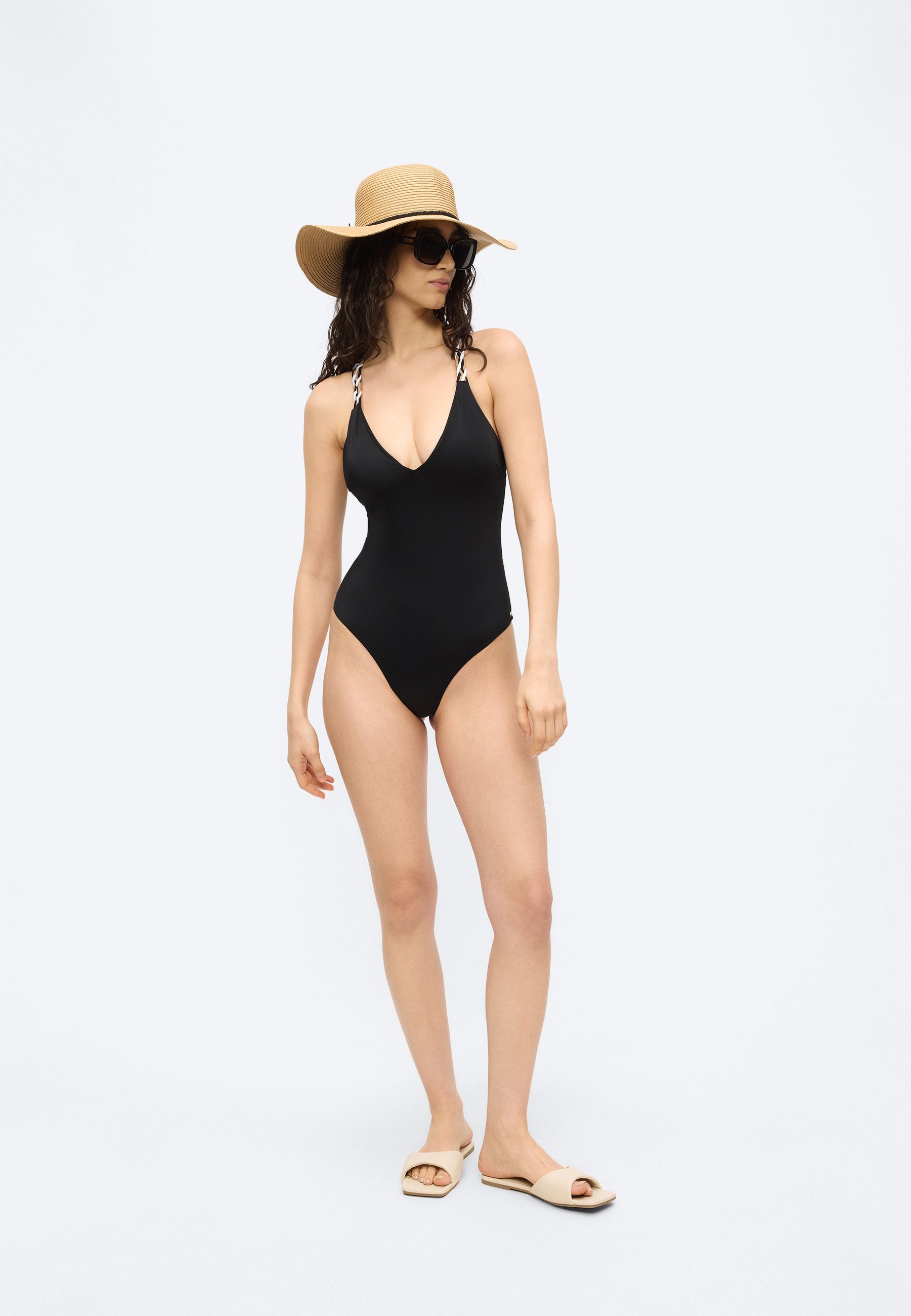 SWIMSUIT_BOSS BRAID - Swimsuit - black