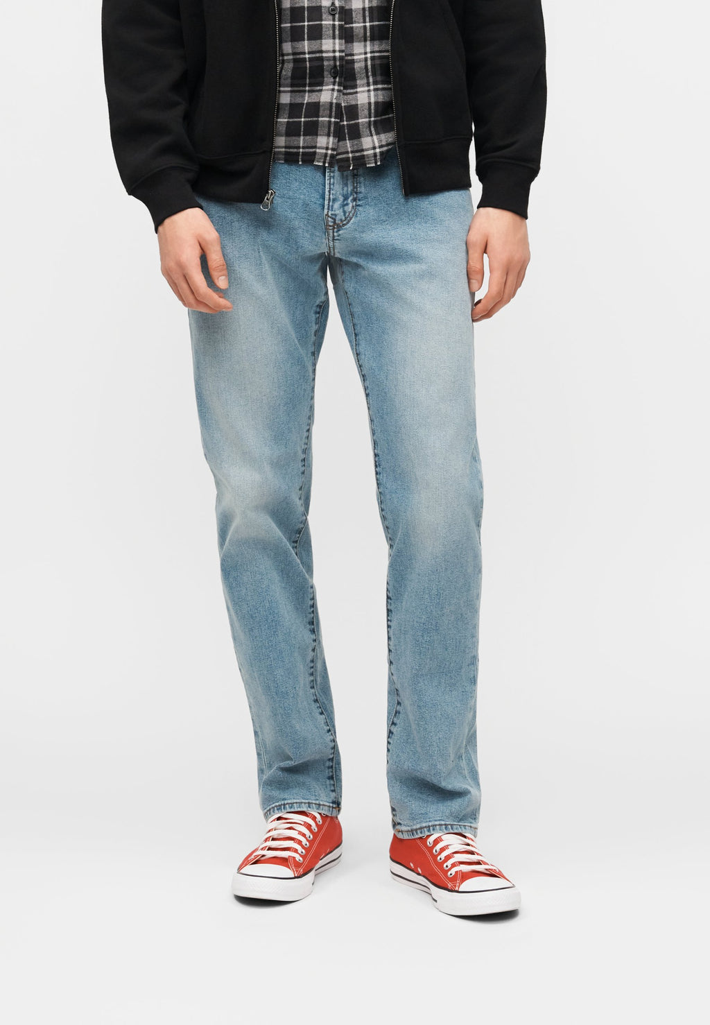 STRAIGHT  - Straight leg jeans - light blue denim