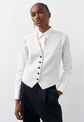 AUMARE - Waistcoat - white