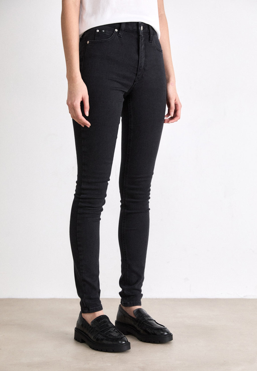 YÜKSEK BEL SÜPER DAR PAÇA - Skinny Fit Jean - denim siyah
