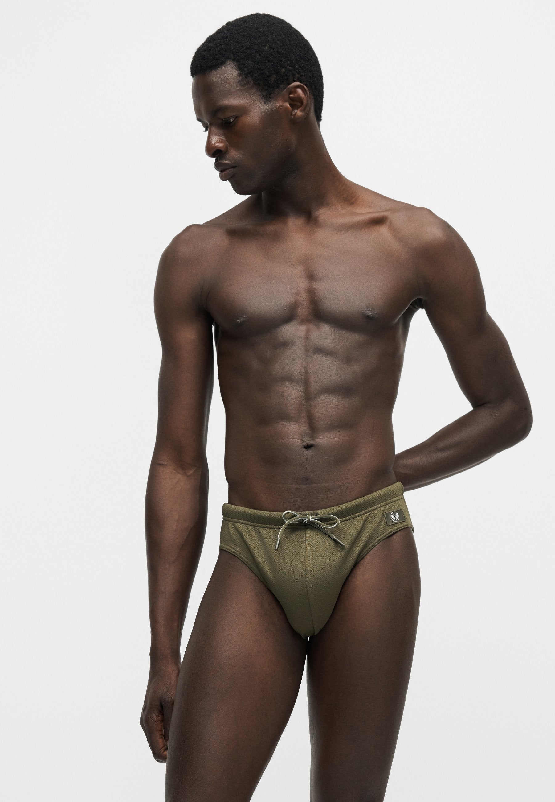 BRIEF - Swimming briefs - chevron olive
