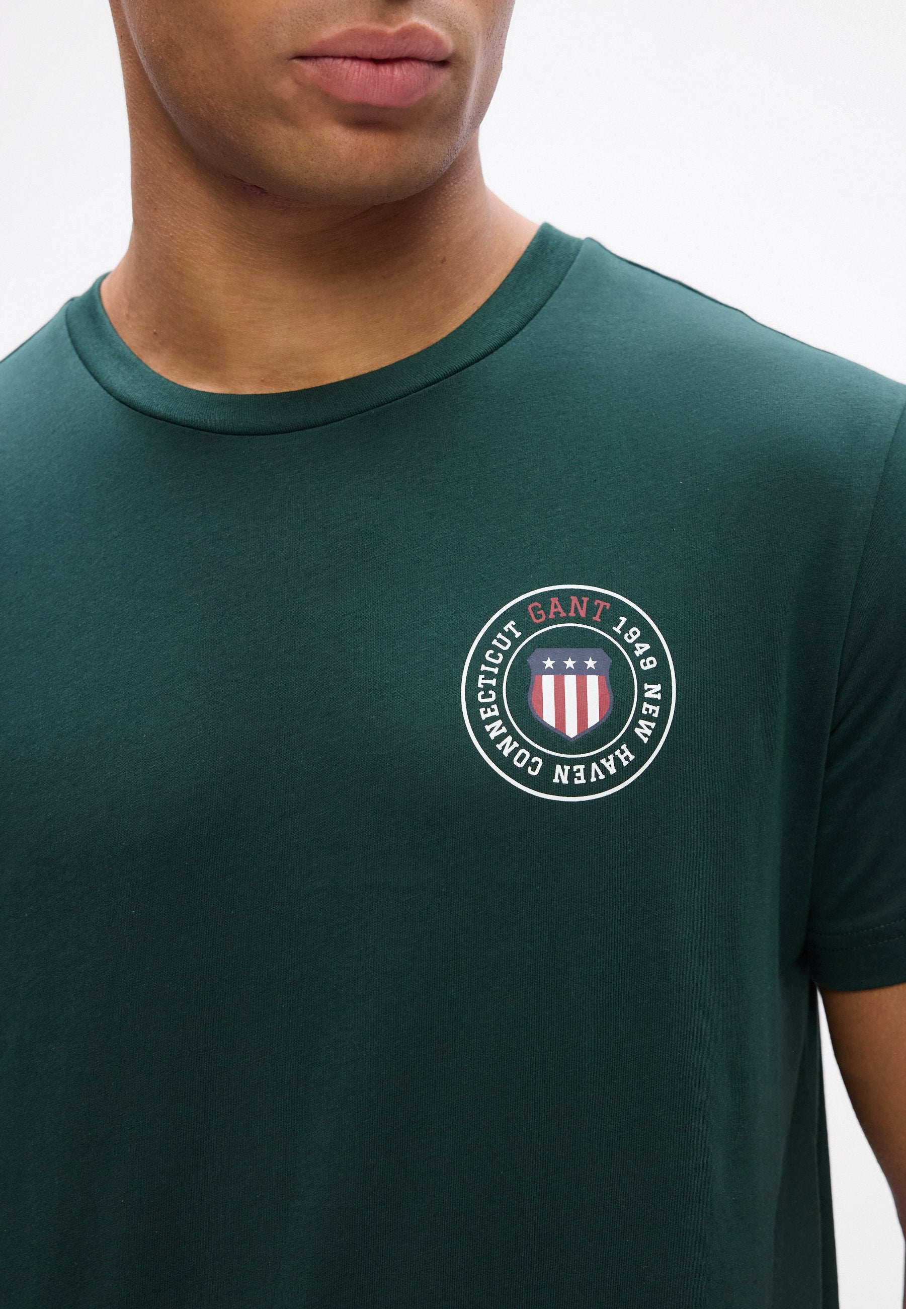 GRAPHIC  - Print T-shirt - tartan green