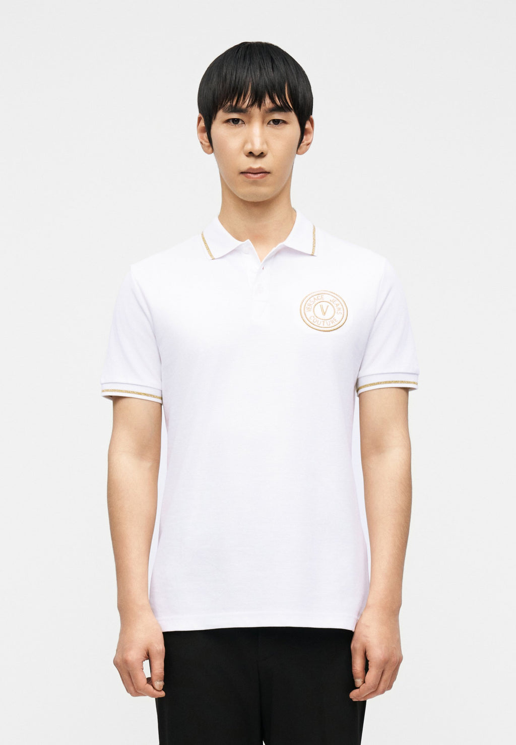EMBLEM - Polo shirt - white/gold-coloured