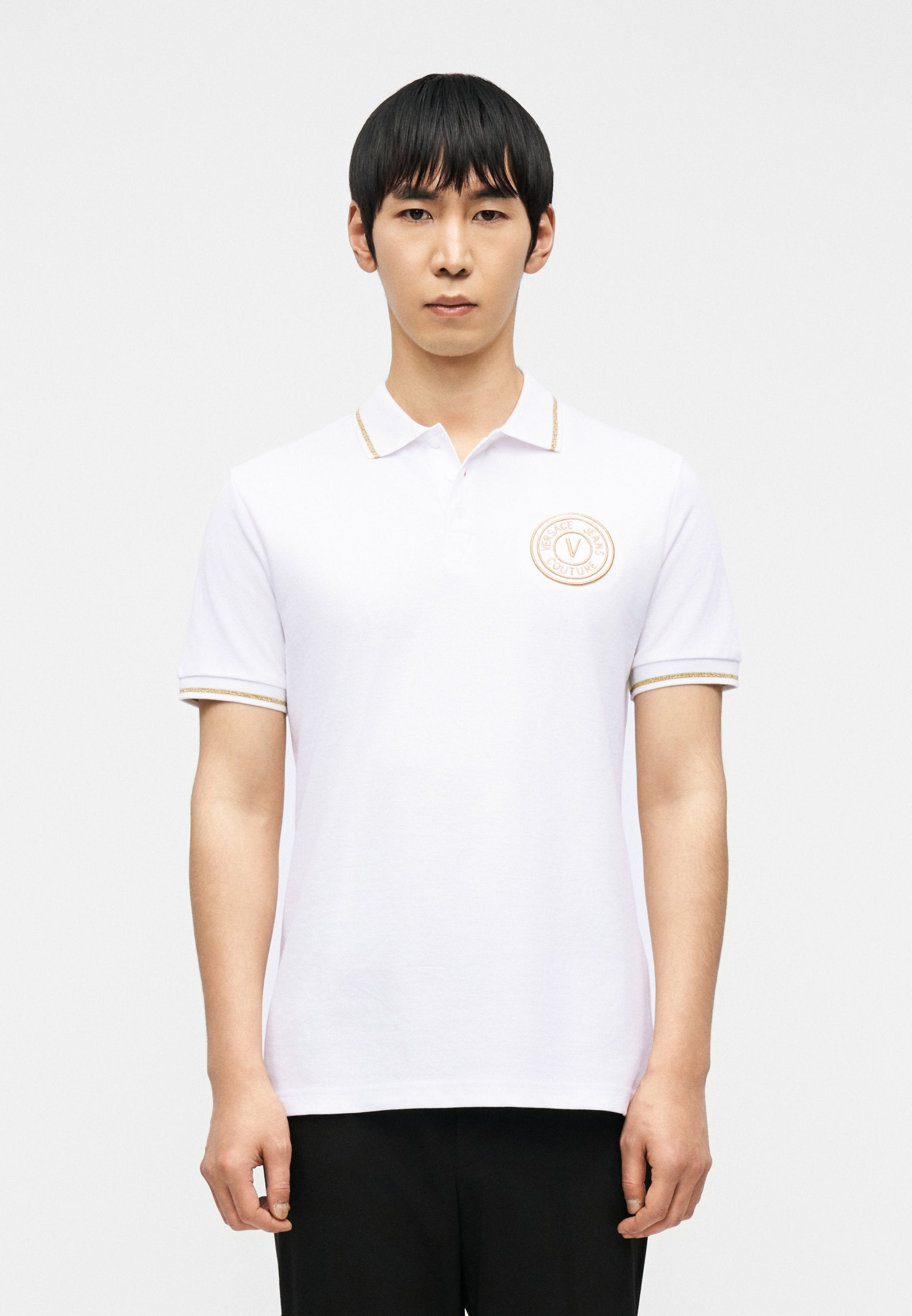 EMBLEM - Polo shirt - white/gold-coloured