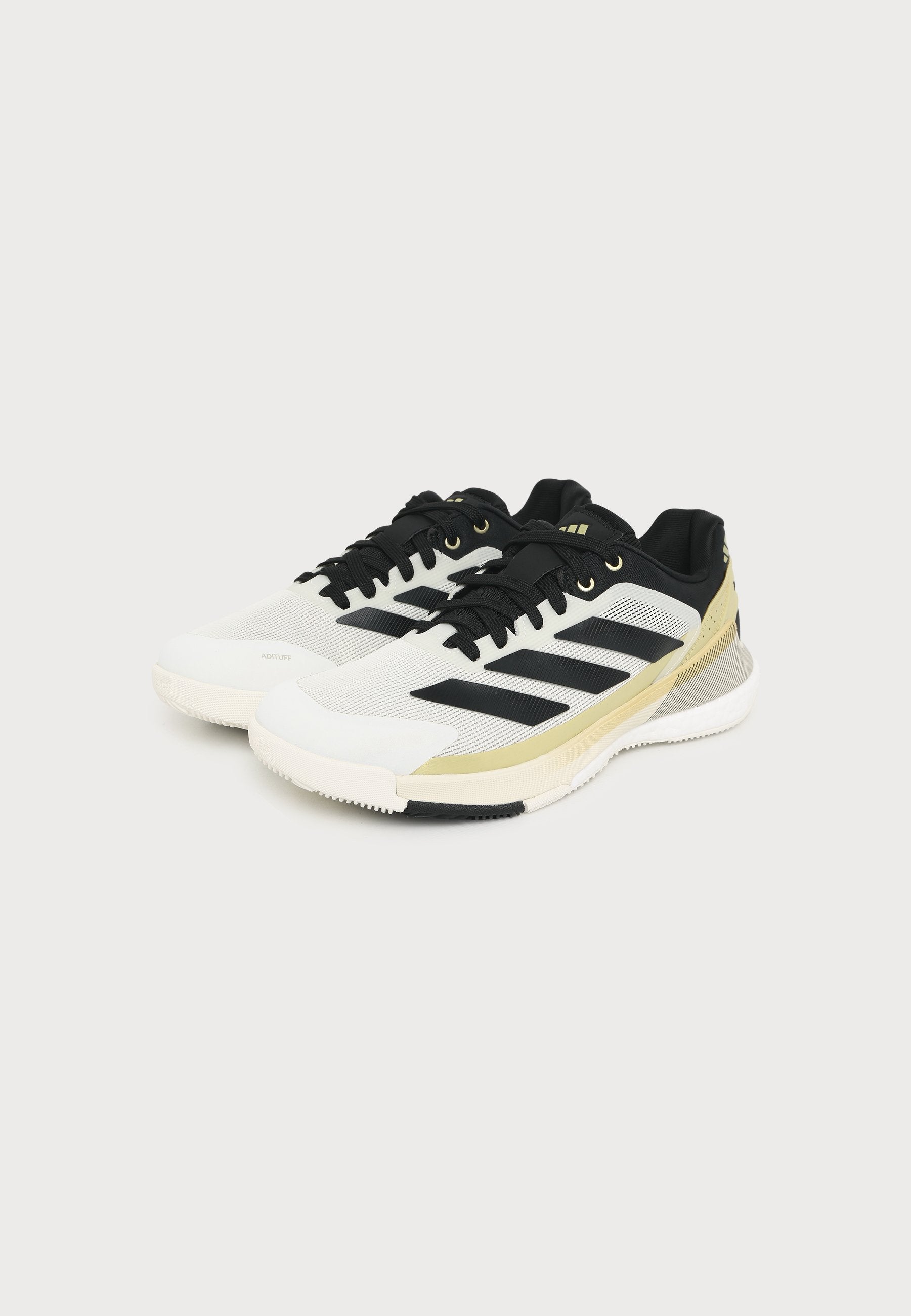 CRAZYQUICK BOOST PADEL - Padel shoes - off white/core black/gold metallic