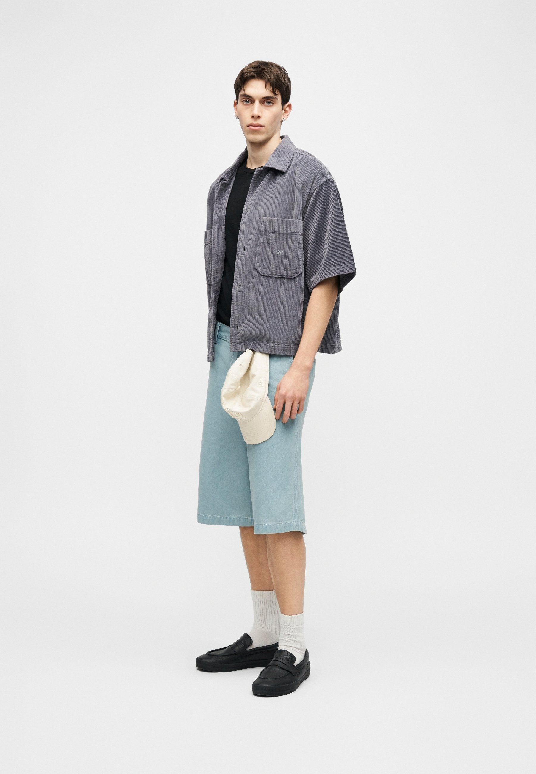 AUTHENTIC BAGGY - Denim shorts - light-blue denim