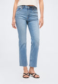 90S CROP - Straight leg jeans - medium indigo