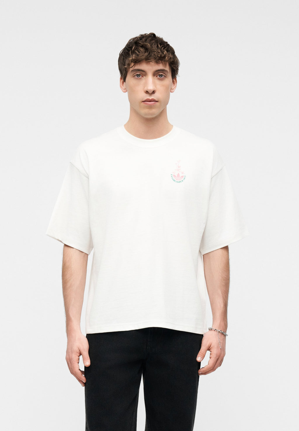 BOTANICAL GRAPHIC OVERSIZED TEE UNISEX - Print T-shirt - white