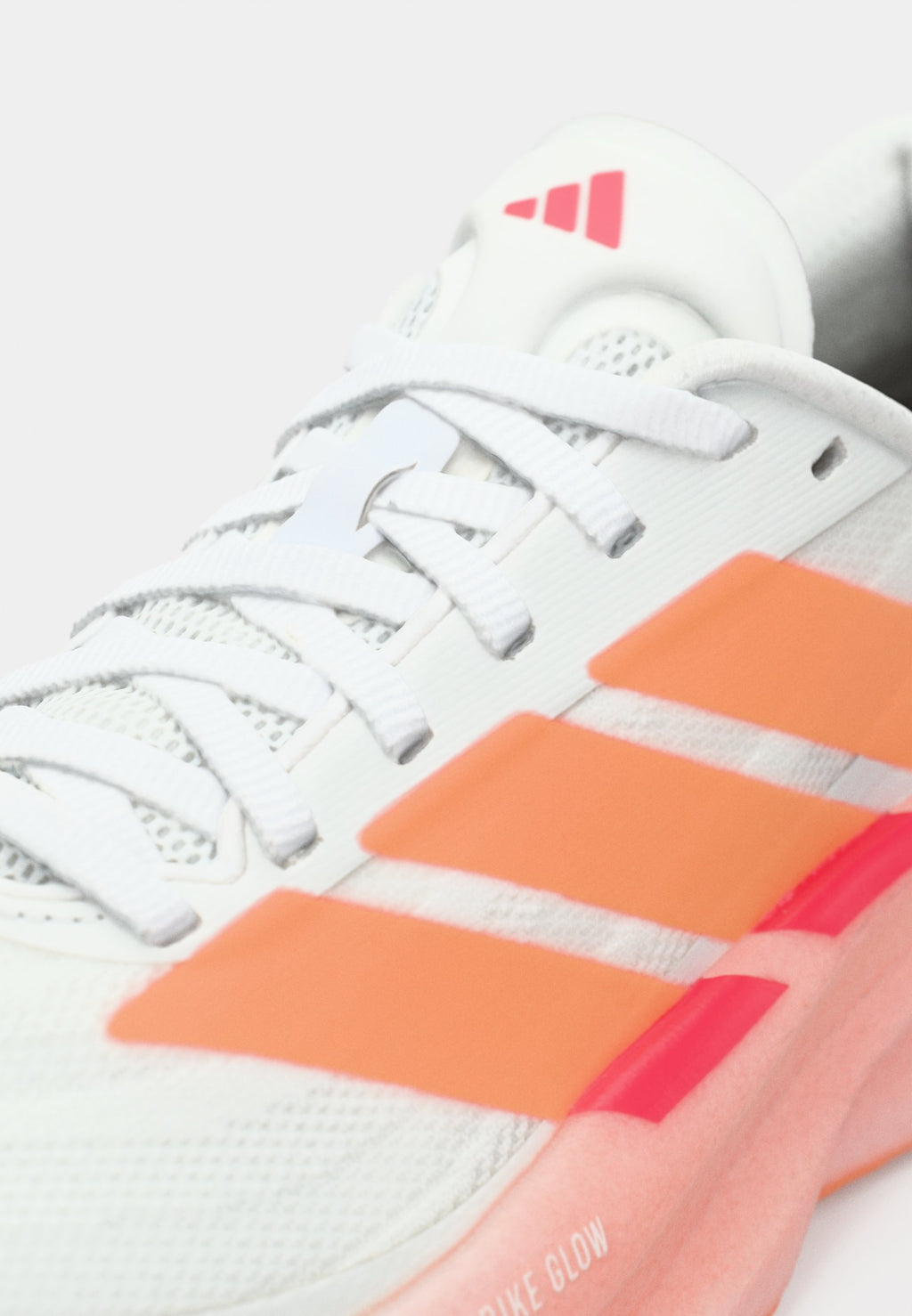 SUPERNOVA GLIDE W - Road running shoes - footwear white/beam orange/lucid red