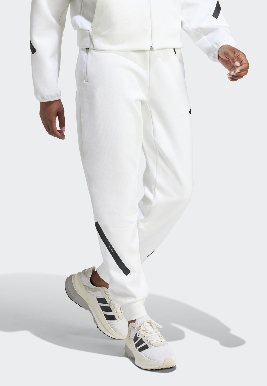 ADIDAS Z.N.E. - Tracksuit bottoms - white