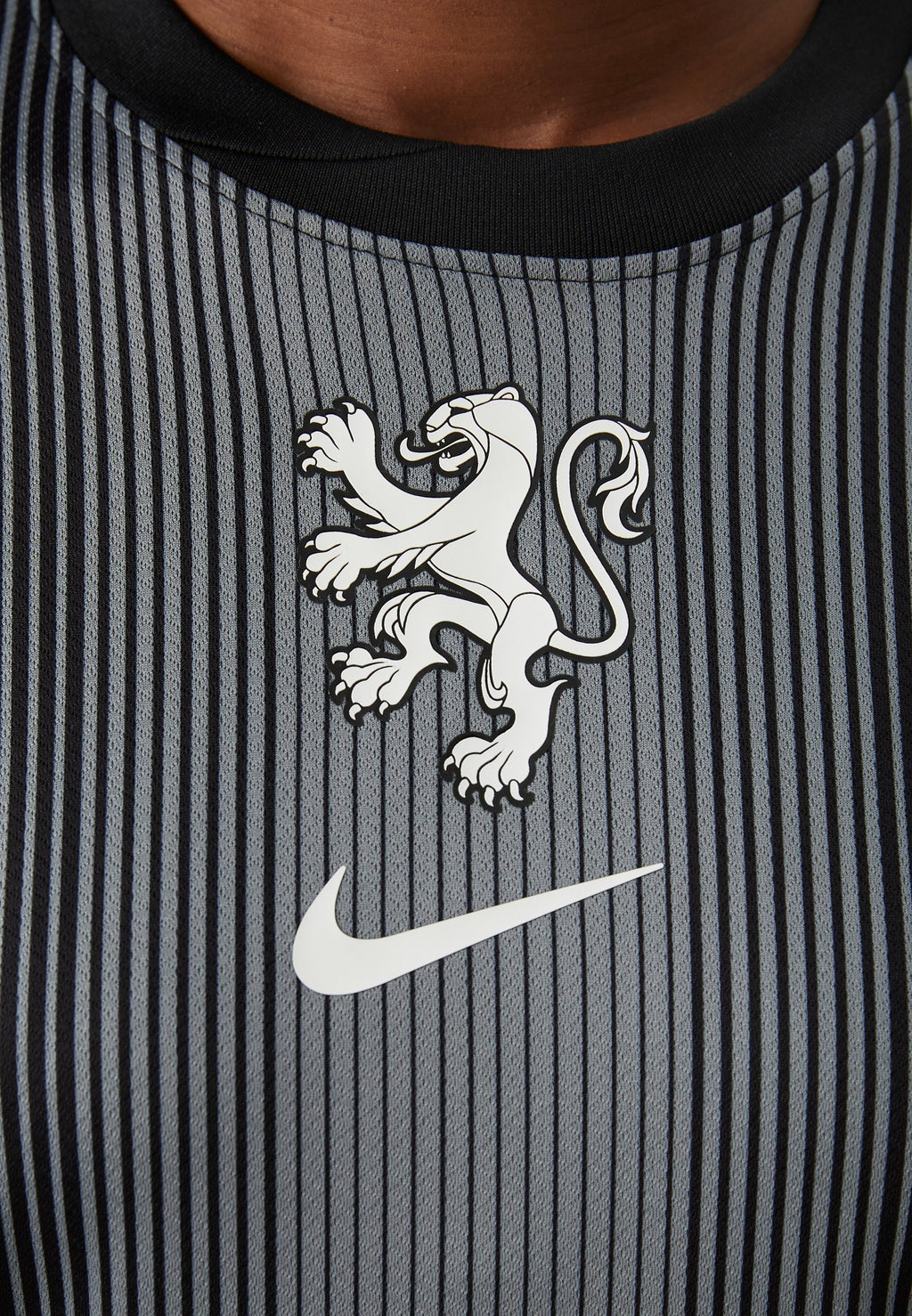 NETHERLANDS STADIUM LONG SLEEVES GOAL KEEPER - ملابس المنتخب الوطني - أسود/رمادي دخاني