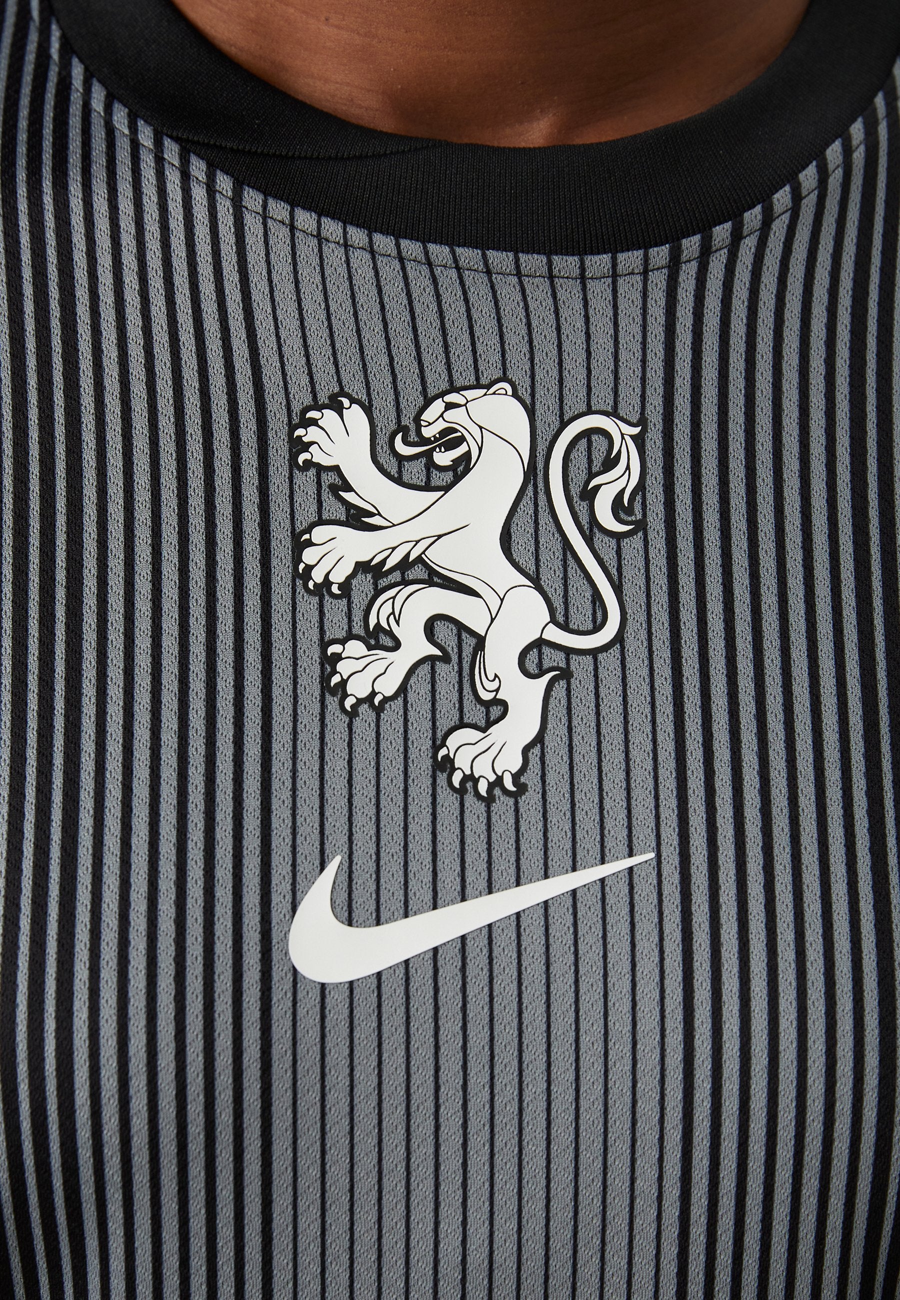 NETHERLANDS STADIUM LONG SLEEVES GOAL KEEPER - ملابس المنتخب الوطني - أسود/رمادي دخاني