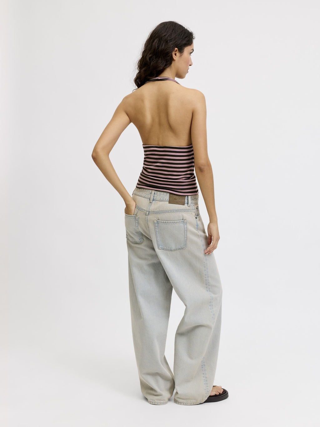JXPAULA STRIPE HALTER - توب - قطرات المطر على الورود/كوب صغير