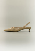 BUCKLE KITTEN SLINGBACK - Slingback ballet pumps - desert