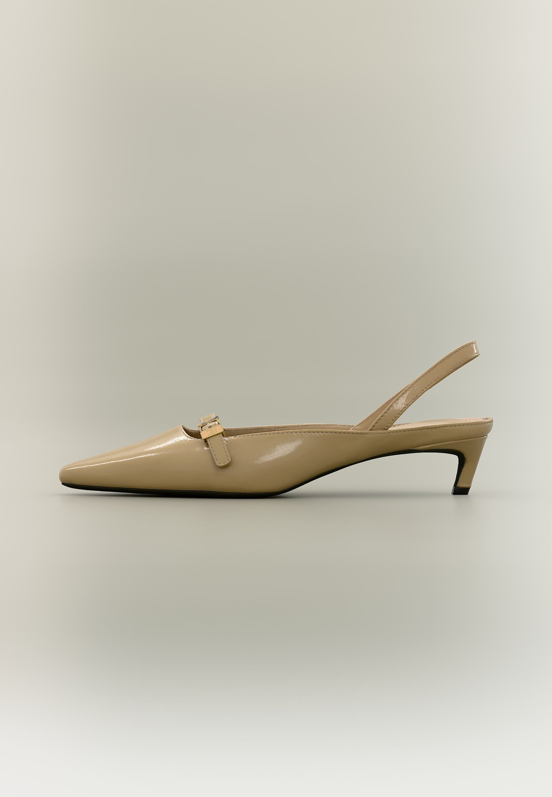 BUCKLE KITTEN SLINGBACK - Slingback ballet pumps - desert