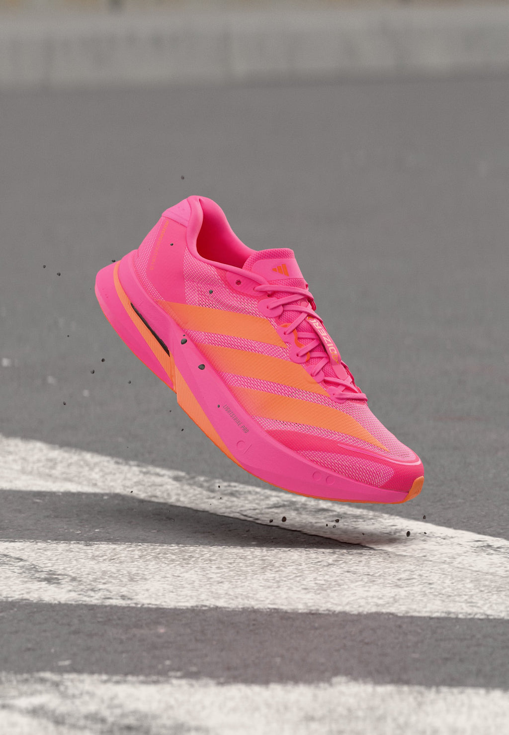 ADIZERO BOSTON 13 M - Road running shoes - lucid pink/lucid orange/iron metallic