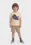 LOT DE 2 T-shirts imprimés - marron clair/beige