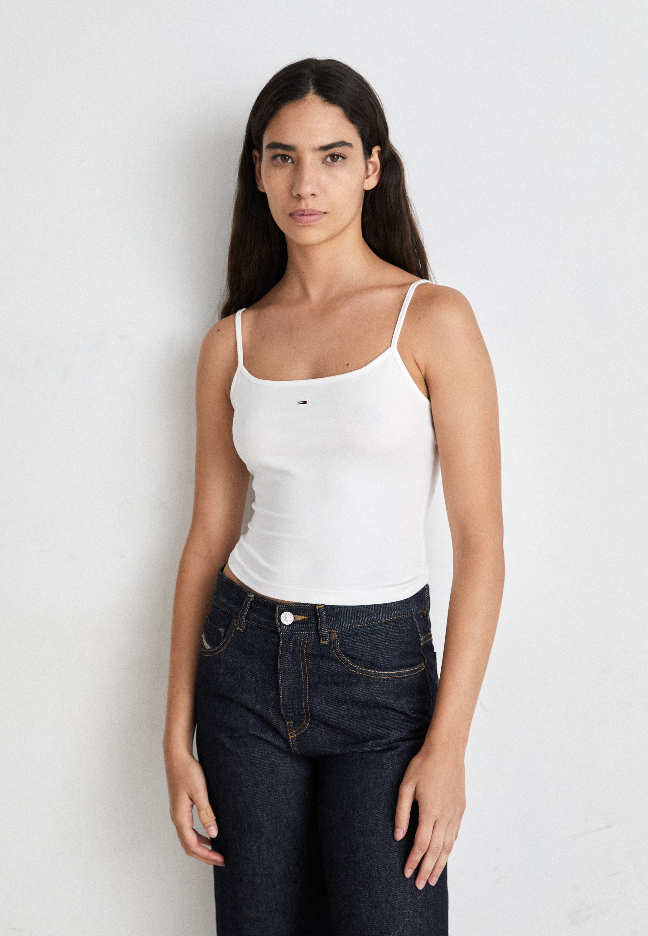 2-PACK SLIM SPAGHETTI STRAP TOPS - Top - white/black