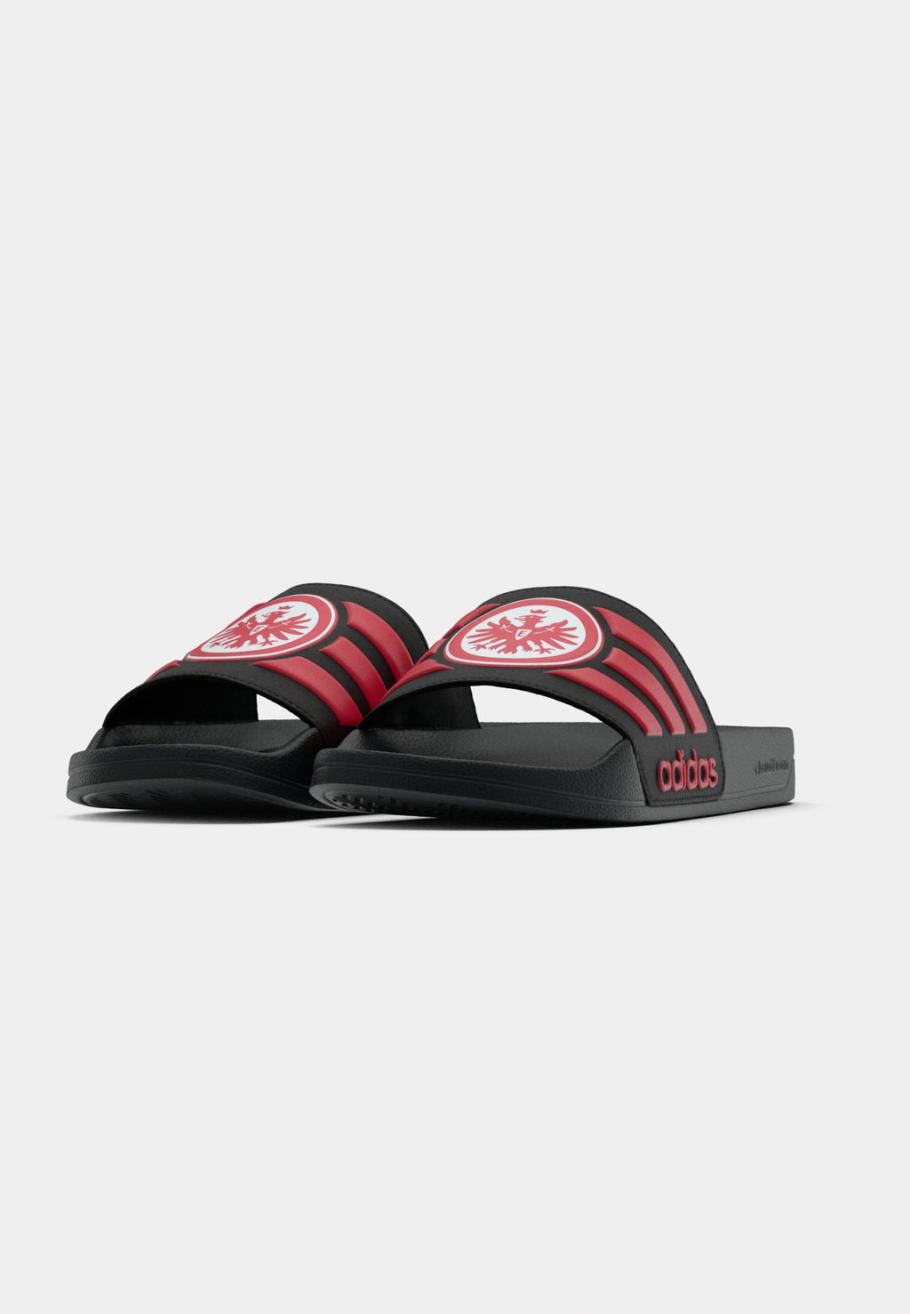 ADILETTE SHOWER FRANKFURT - Claquettes de piscine - core black/sge red