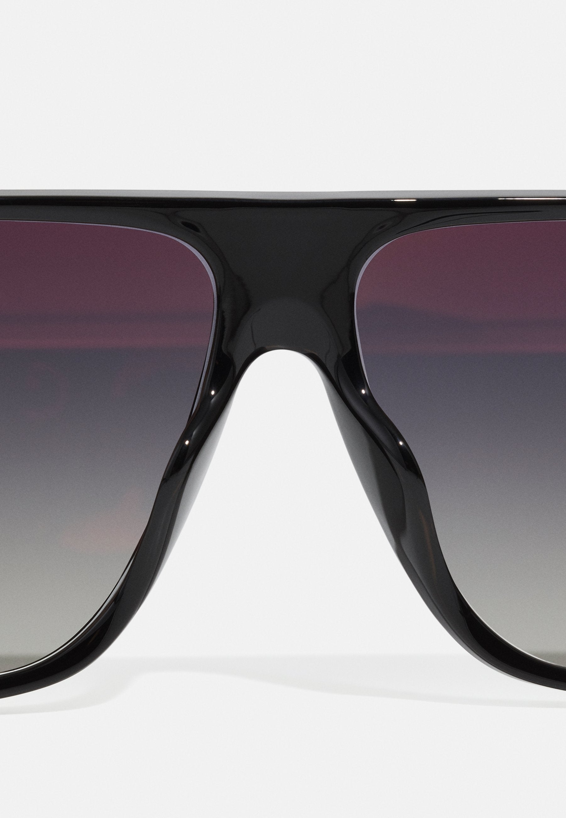 UNISEX - Sunglasses - shiny black/green mirror