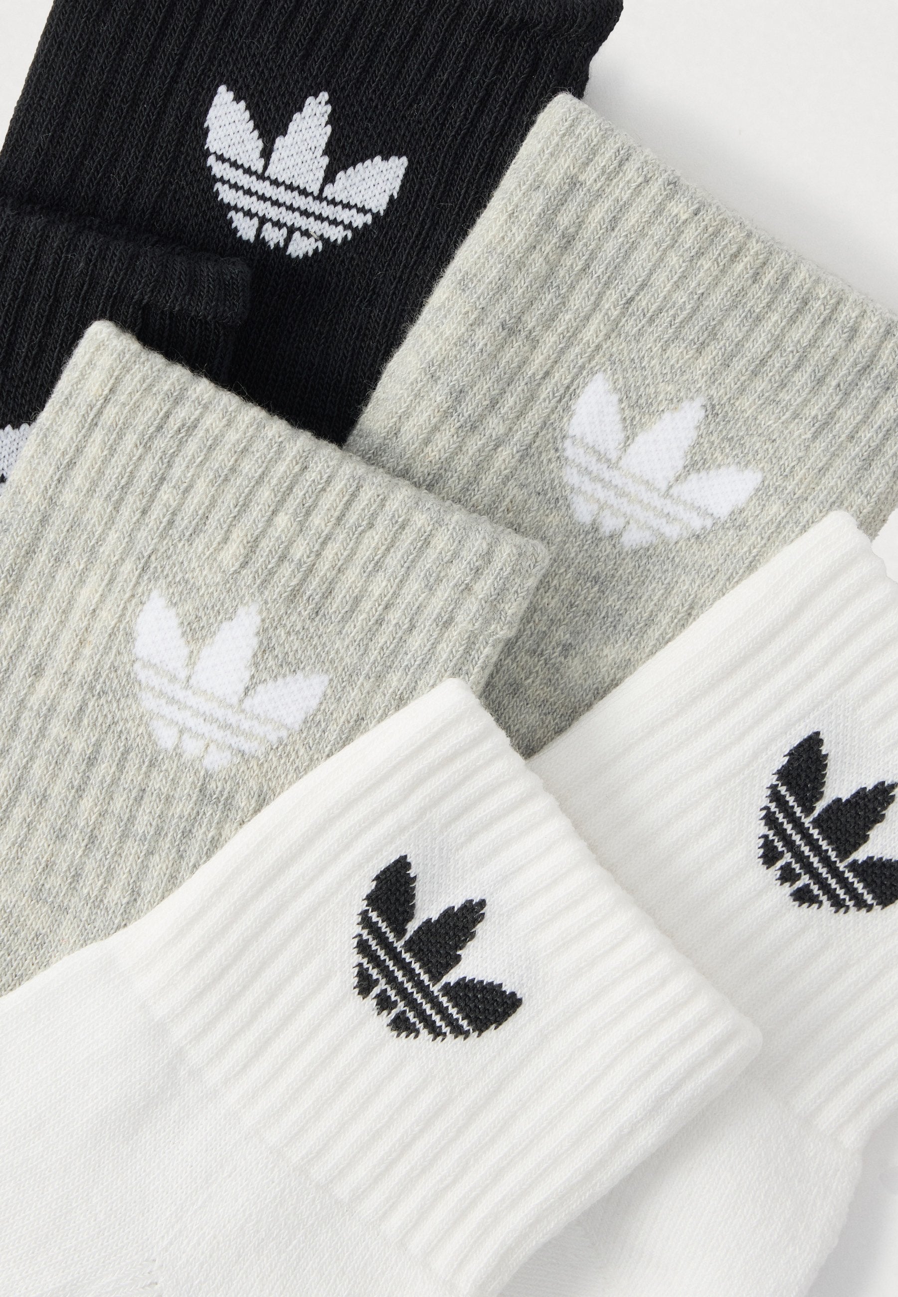 MID ANKLE SCK 6 PACK UNISEX - Socks - white/medium grey heather/black