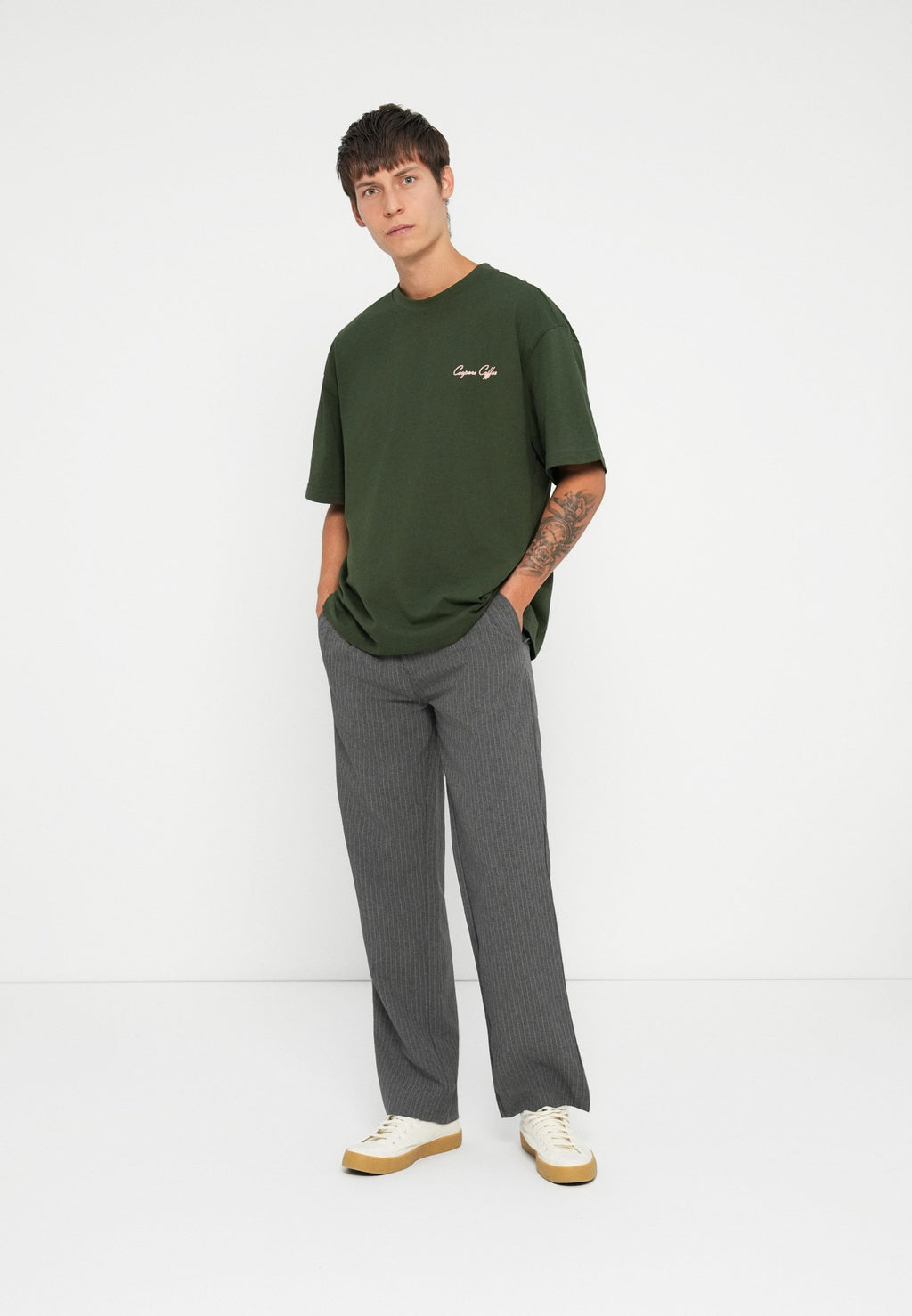 Classic Wide Leg Fit - Trousers - dark grey