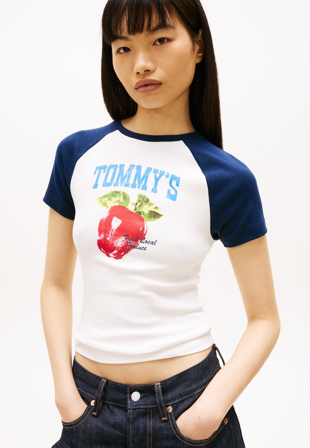 GRAPHIC SLIM RAGLAN T-SHIRT - Print T-shirt - ancient white