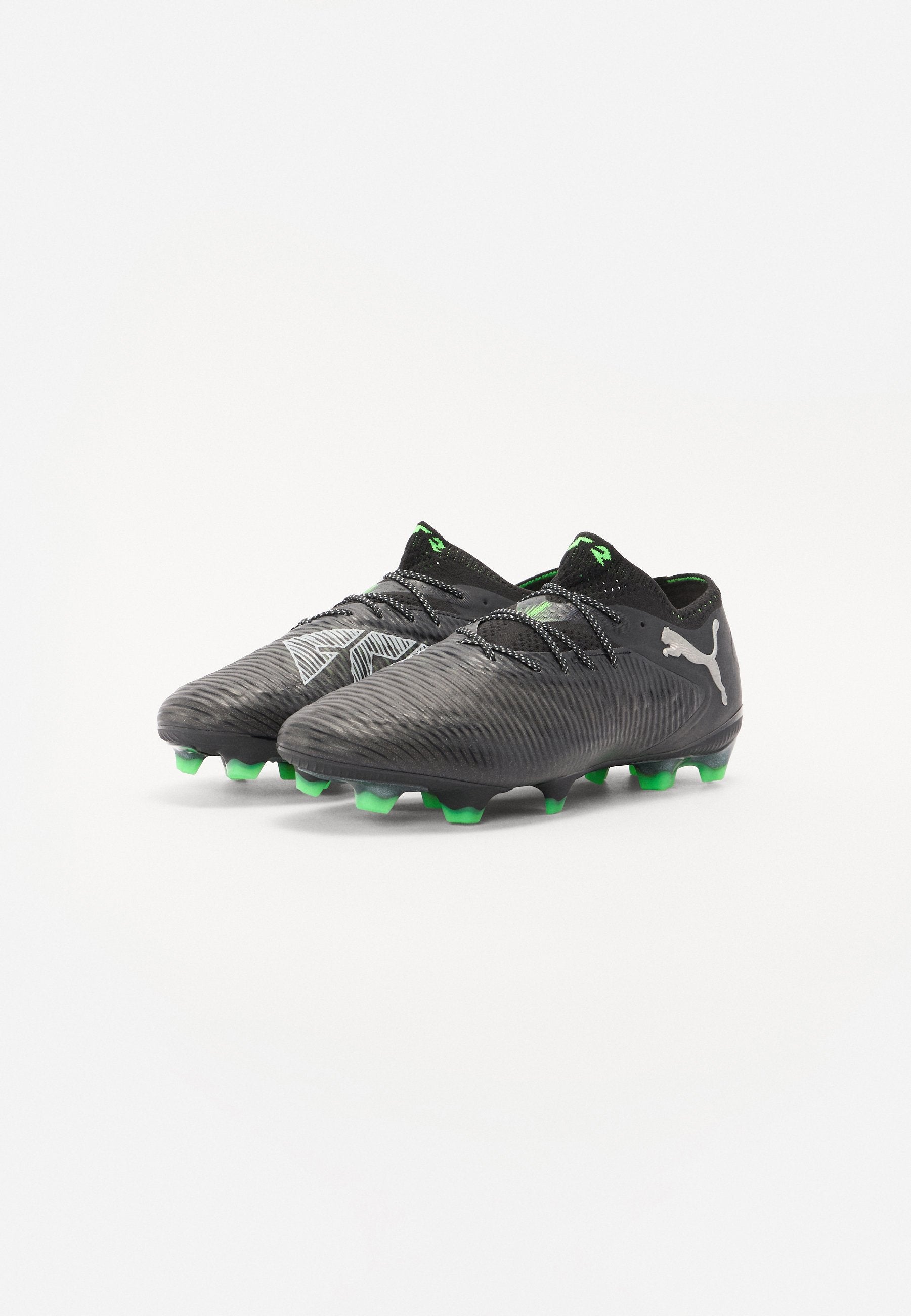 FUTURE 8 ULTIMATE LOW - Firm-ground football boots - black cool light gray fluo green